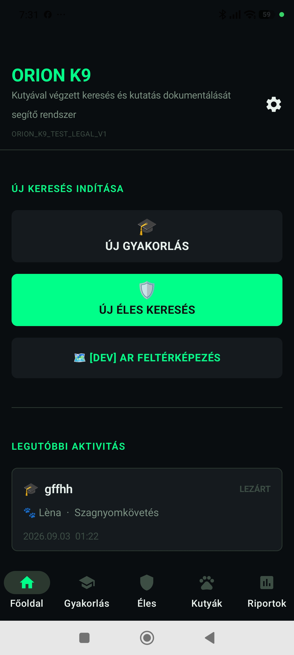ORION K9 képernyőképe